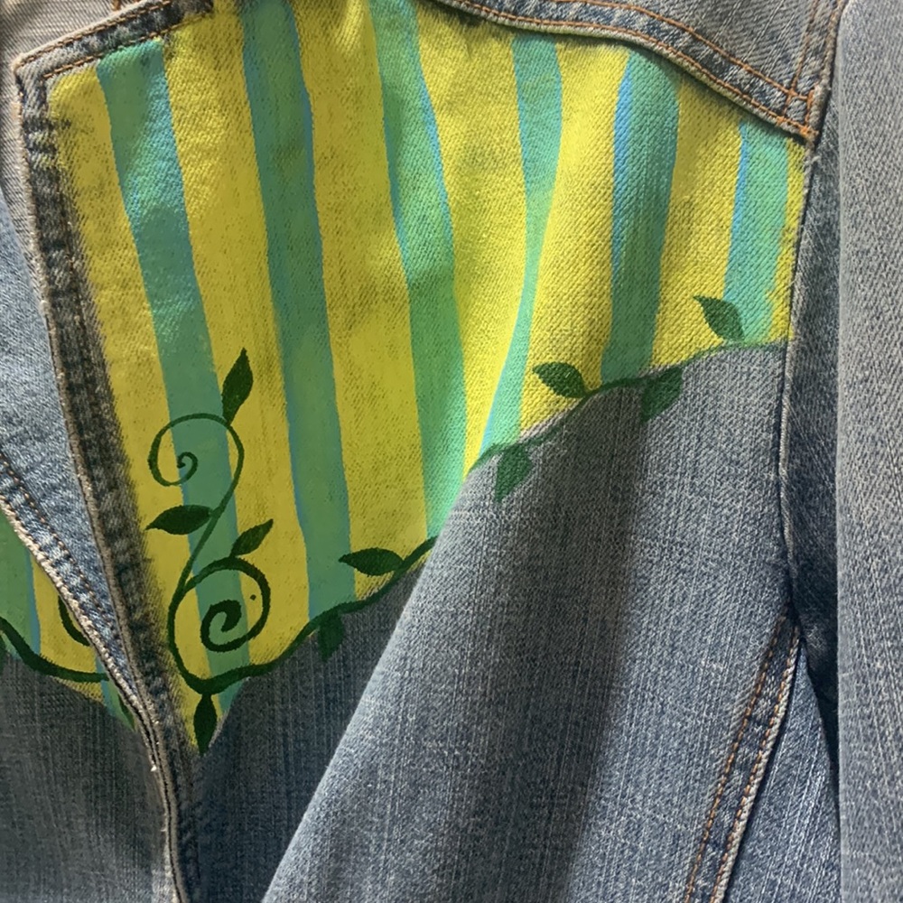 Custom Hand Painted Jean Jacket - Picture 4 of 11